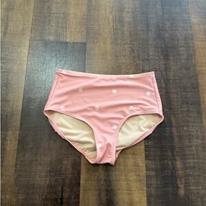 Albion Fit Pink & White Polka Dot Swimsuit Bottom Size Small